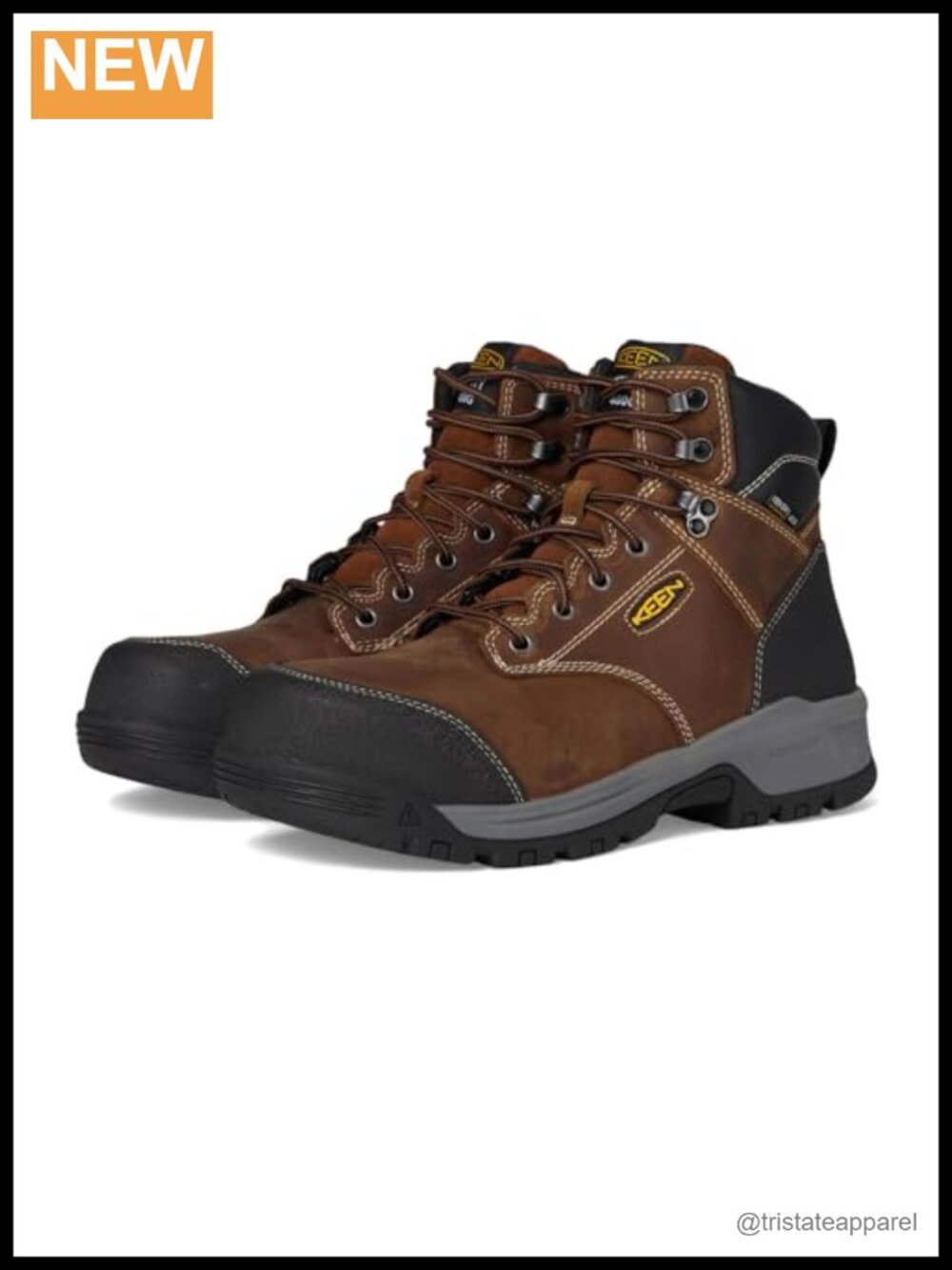 Composite Toe Waterproof Insulated Work Boots 6 Inch Ankle Leather